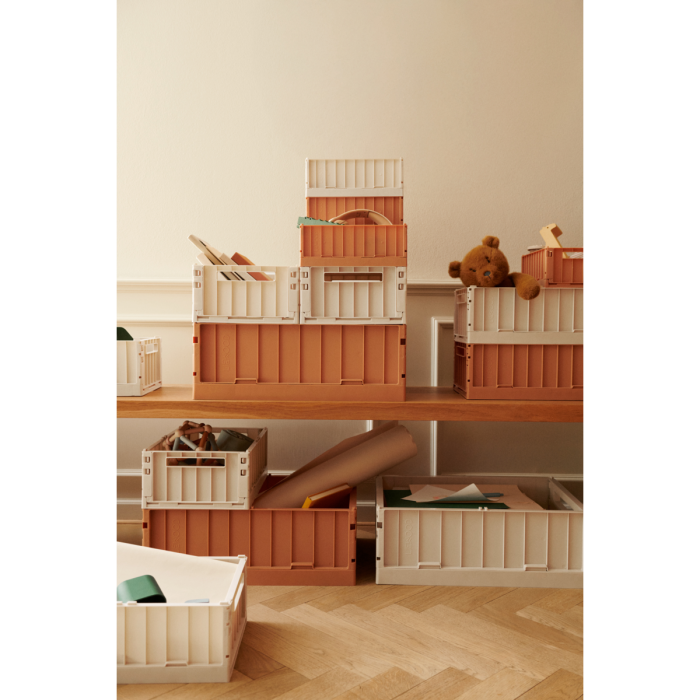 Liewood Oppbevaringsboks Weston M 2pk, Light Sandy