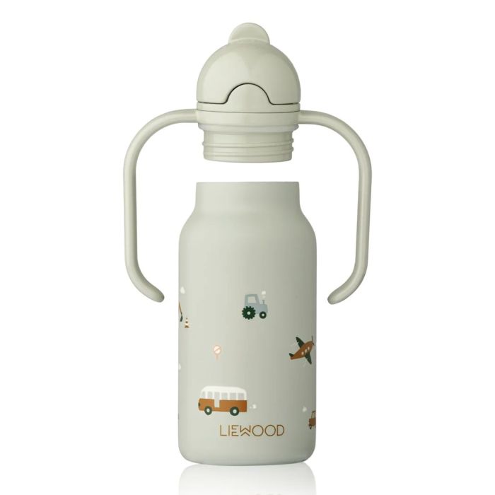 Drikkeflaske 250 ml, Liewood, Kimmie, Vehicles / Dove Blue