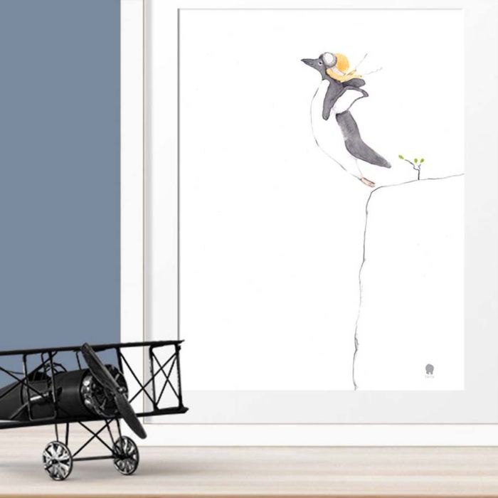 Poster, Tails, Pingvinen som flyr, 30x40 cm