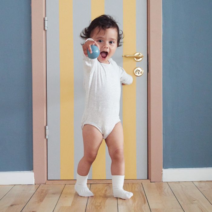 Sokker, GoBabyGo, Bambus, Off White