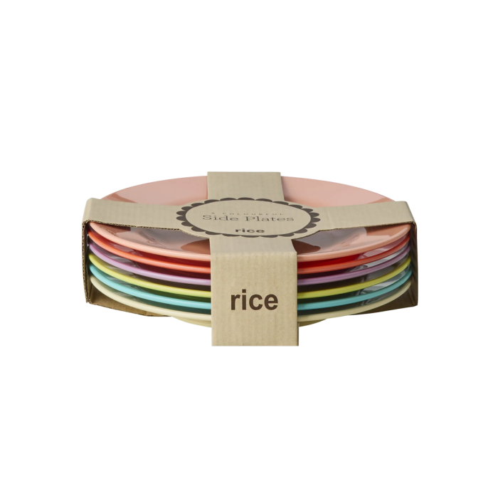 Tallerken, Flerfarget, 6pk, Rice
