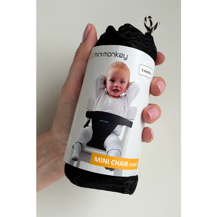 Reisestol, MiniMonkey, Resirkulert plast, Sort