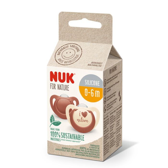 Smokk, NUK, Nature, Silikon Red 0-6 mnd