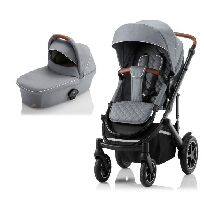 Barnevogn Komplett, Britax Smile III, Nordic Grey, Inkl. Bagdel