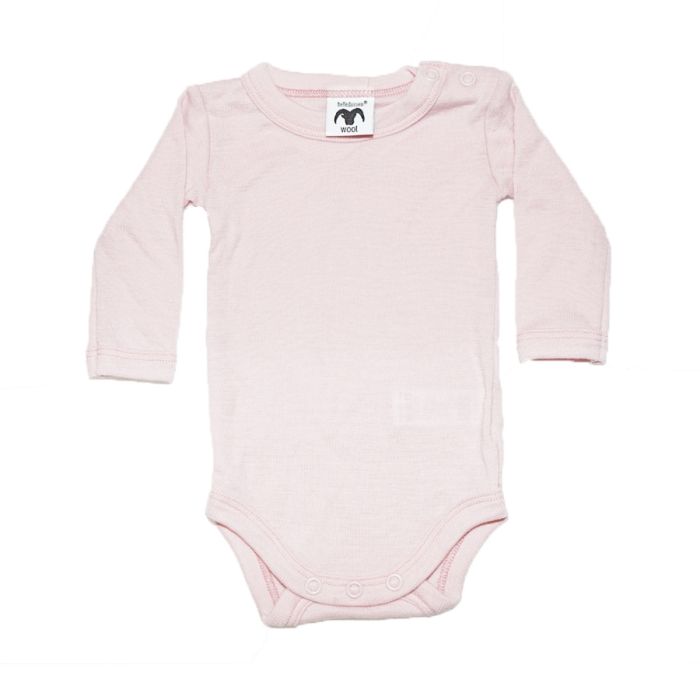 Helledussen, langermet ullbody, Pale mauve