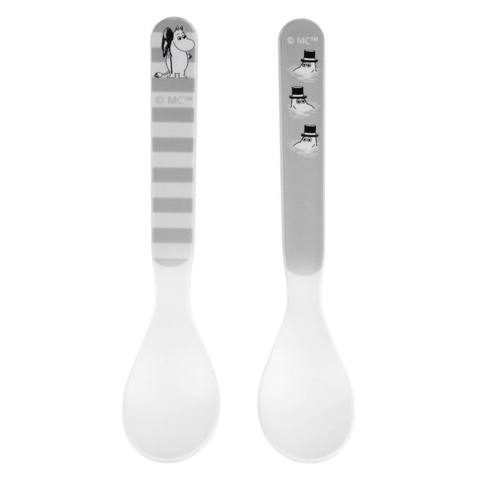 Spiseskje, Rätt Start, 2-pack, Mummi, Vann & bad, Grå