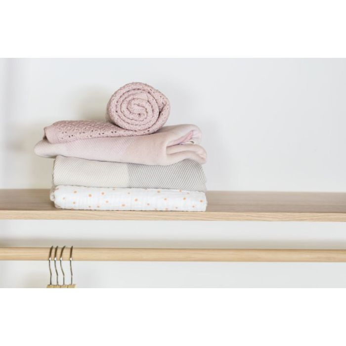 Stokke® pledd i bomullsstrikk, beige