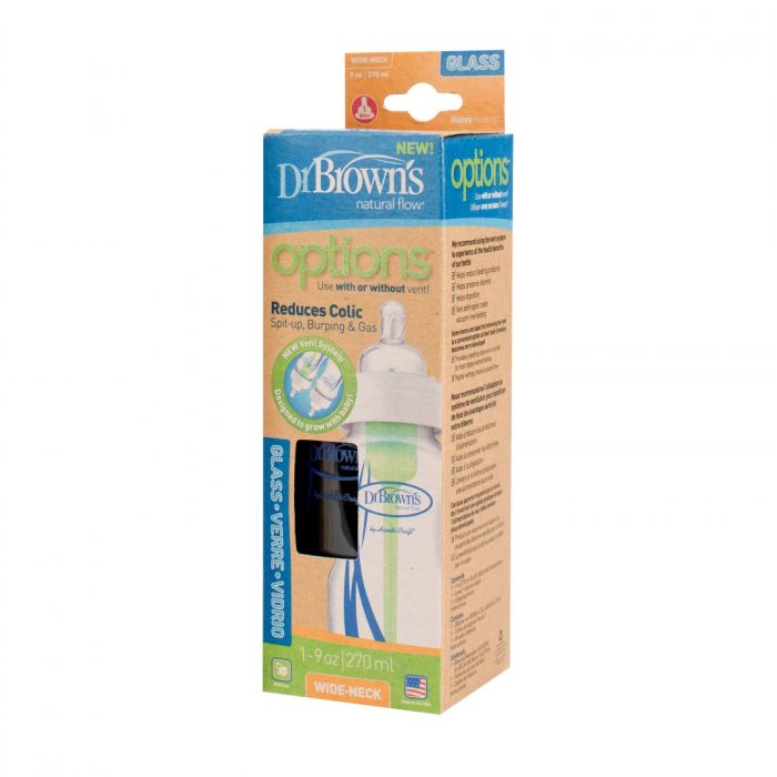 Glassflaske, Dr.Brown, Wideneck, 270 ml, 1pk