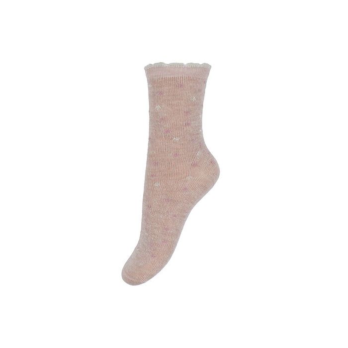 Minymo Ullsokker 3 pk, Lys brun, rosa og beige