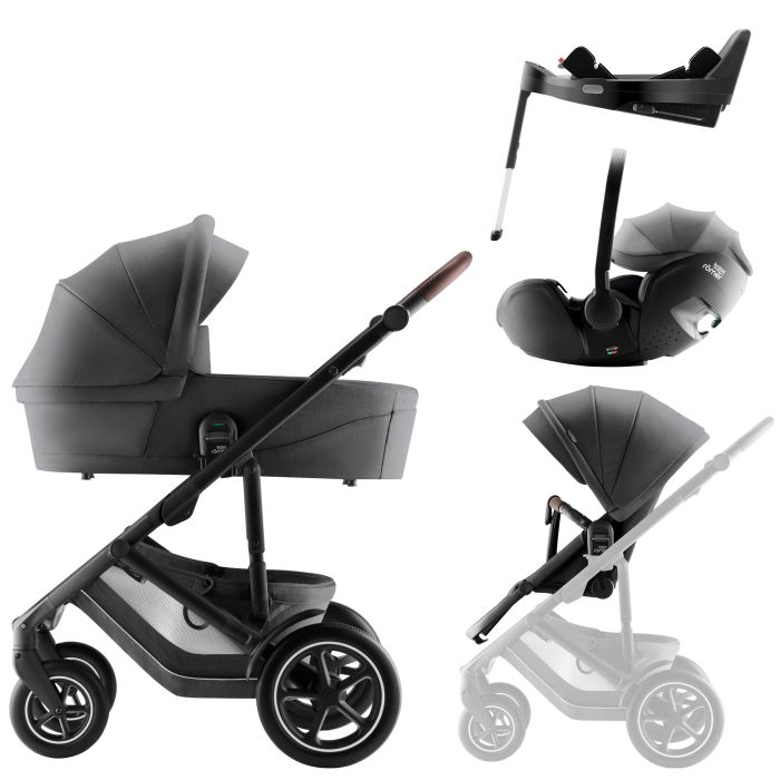 Britax Smile 5z, Mineral Grey, 4in1, + Baby-Safe Pro + Base 5Z Vario, Vognpakke