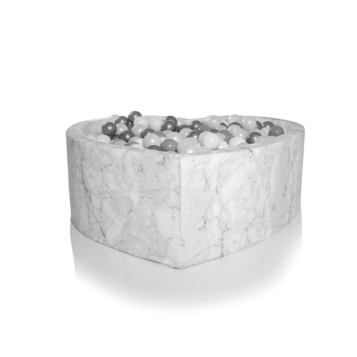 Kidkii Heart ballbasseng, 100x40, Marble velvet