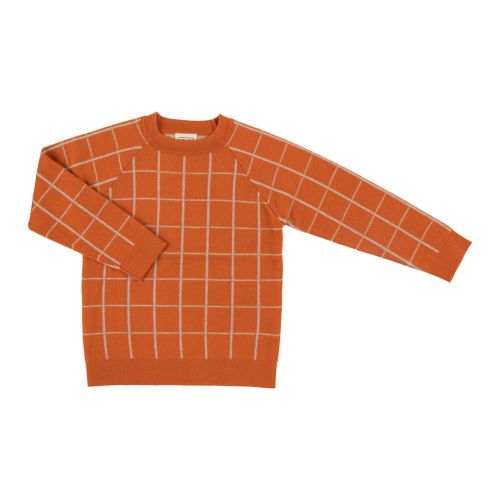 Voksi Wool, Strikket Mønster Genser, Warm Orange