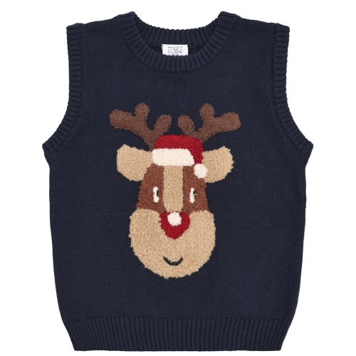 Hust&Claire Vest, Reindeer, More Navy