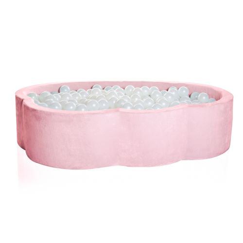 Kidkii Cloud ballbasseng, 100x40, Baby pink velvet