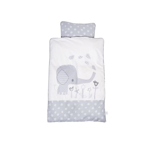 Babydan sengesett, Elefantastic grey, 80x100/35x40 cm
