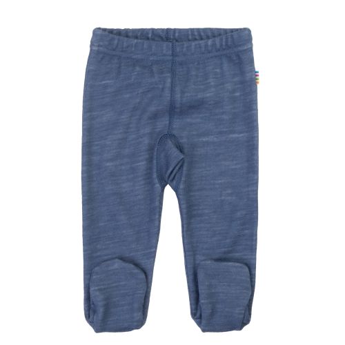 Joha Leggings m/fot, Ull, Blå