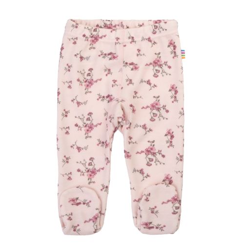 Joha Leggings m/fot, Ull, Rosa m/blomster