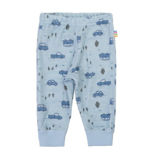 Joha Leggings Ull, Blå m/biler
