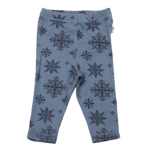 Leggings, Joha, Ull, Snowflake, Blå