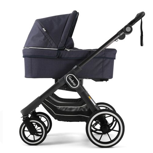 Emmaljunga NXT90 Black - Lounge Navy Eco - Komplett m/bag og sittedel