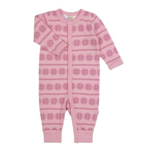 Joha ulldress, snøkrystall rosa