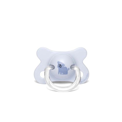 Suavinex anatomisk silikonsmokk, Basic fusion, 2-4 mnd, Blue dog