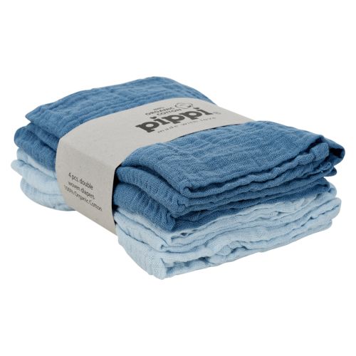 Gassklut, Pippi, Baby Blue, 4 pk