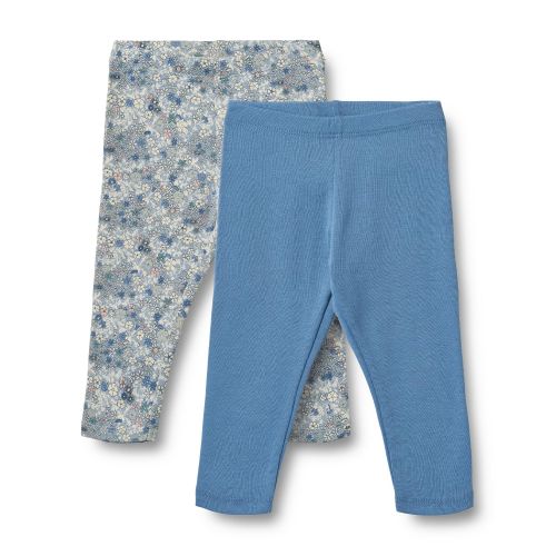 Leggings 2pk, Wheat, Jules, Blue Summer Flowers