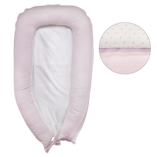 Vinter & Bloom baby sleep nest, Gingham rosa