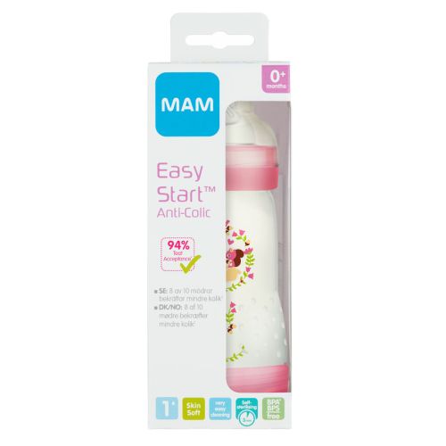 MAM Easy Start Anti-Kolikk Flaske 260 ml, Rosa