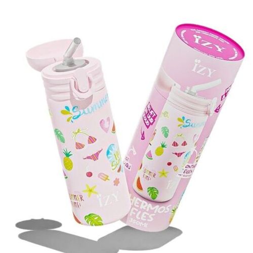 Drikkeflaske, IZY Kids, Pink Summer, 350 ml
