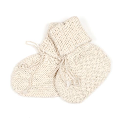 Baby Sokker, Huttelihut, Alpaca Wool, Off White