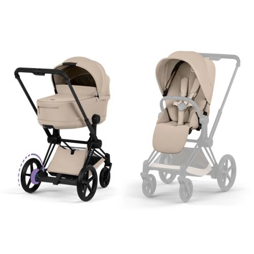 Cybex ePriam, Matt Black/Cozy Beige, Komplett barnevogn, New Generation