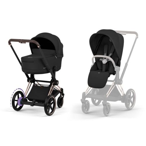Cybex ePriam, Rose Gold/Sepia Black, Komplett barnevogn, New Generation