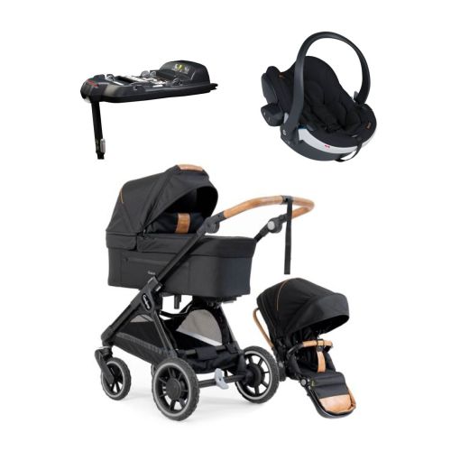 Nyfødtpakke, Emmaljunga Sento Ergo - 2024 - Outdoor Black, Inkl bilstol og base