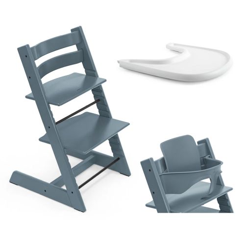 Pakke, Stokke Tripp Trapp, Ink Baby Set Blue + Tray, Fjord Blue