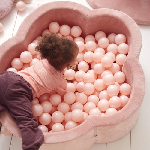 Kidkii Flower ballbasseng, 100x40, Pink Candy velvet