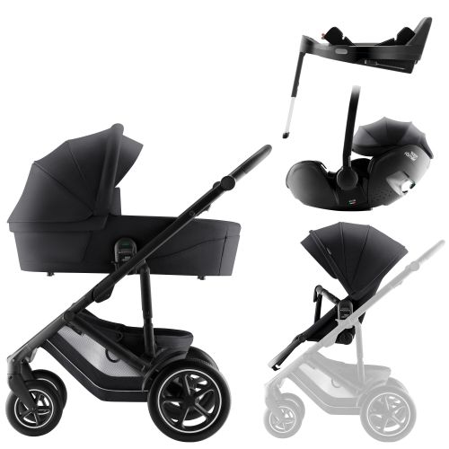 Britax Smile 5z, Carbon Black, 4in1, + Baby-Safe Pro + Base 5Z Vario, Vognpakke