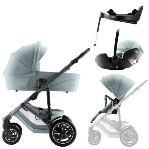 Britax Smile 5z, Harbor Blue, 4in1, + Baby-Safe Pro + Base 5Z Vario, Vognpakke