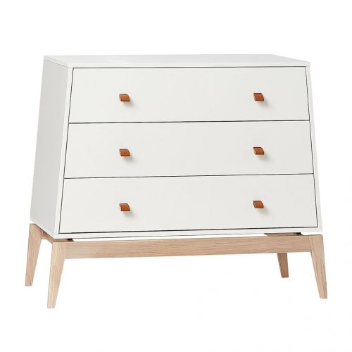 Leander, Luna Kommode, Hvit/Eik