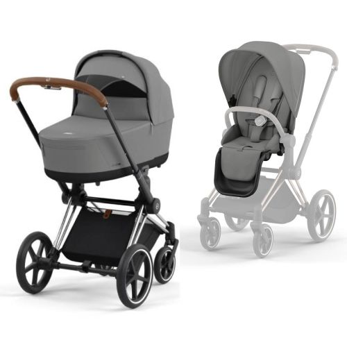 Cybex e-Priam, Chrome Brown/Mirage Grey, Barnevogn