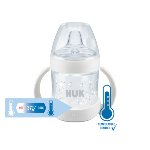 Flaske, NUK, Nature Sense - Temperatur Control, Hvit