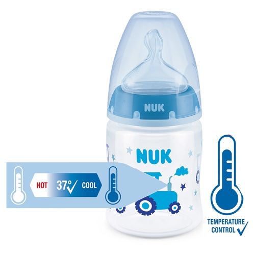 Flaske, NUK, First Choice+, Blå 150ml