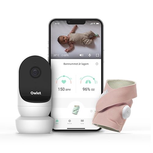 Babycall, Owlet, Monitor Duo med Cam 2, Dusty Rose