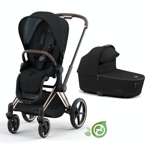 Komplett Barnevogn, Cybex, Priam, Rose Gold, Onyx Black, 2022 Modell