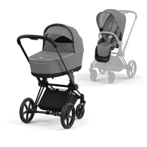 Komplett barnevogn, Cybex, Priam, Matt Black/Soho Grey