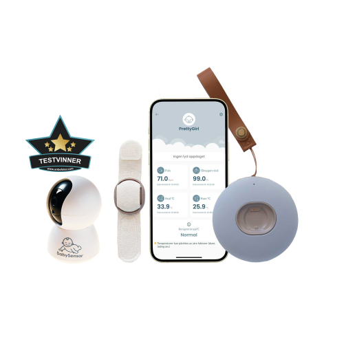 BabySensor Relax, Smart Babycall med sensor, 4G Live kamera og familie­deling