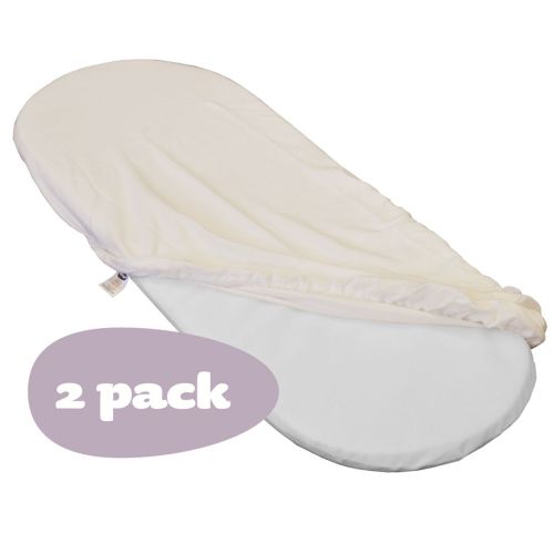 Laken, Fitted, Shnuggle, Hvit, 2pk