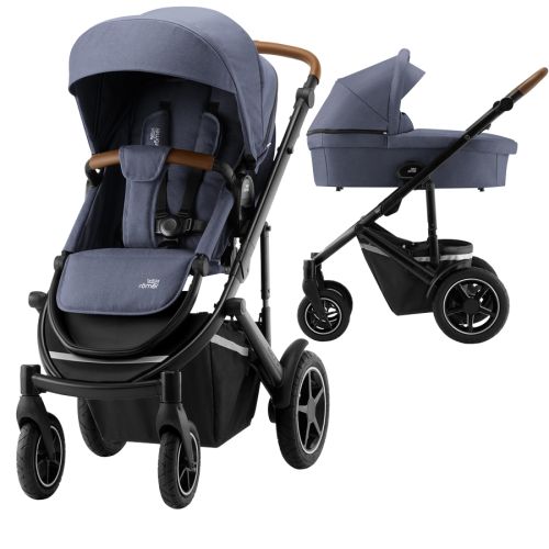 Barnevogn Komplett, Britax Smile III, Indigo Blue, Inkl. Bagdel