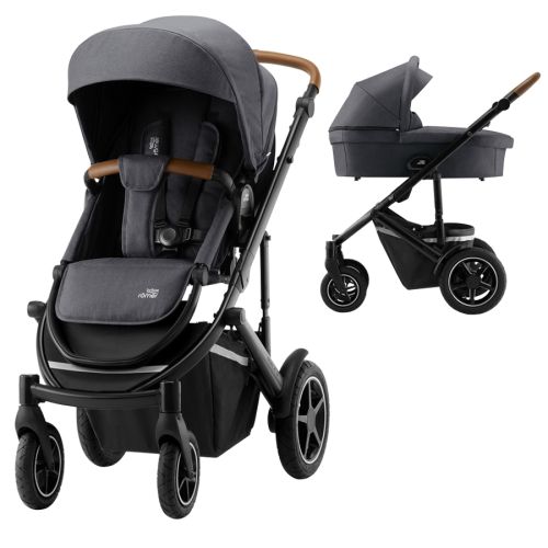 Barnevogn Komplett, Britax Smile III, Midnight Grey, Inkl. Bagdel